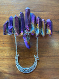 Crystal & Crescent Moon Hair Clips