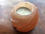 Candle Holder Apricot Selenite