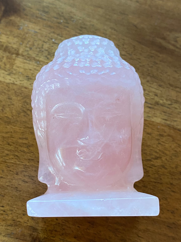 Rose Quartz Buddha Heads