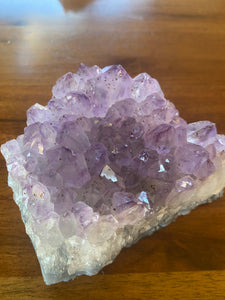 Amethyst Quartz Clusters with Cacoxenite Large