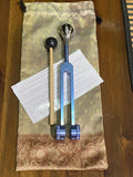 Smokey Quartz, 139hz, Blue, Crystal Tuning Fork