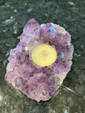 Amethyst Cluster Tea LIght Candle Holder