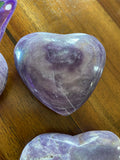 Purple Fluorite Hearts