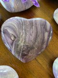 Purple Fluorite Hearts