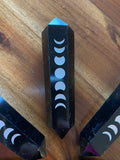 Double Terminated Black Obsidian Wands Lge