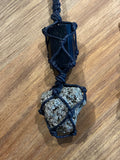 Black Tourmaline and Pyrite Necklace