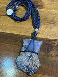 Blue Chalcedony Macramé Necklaces