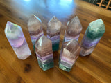 Rainbow Fluorite Points Large