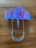 Crystal & Crescent Moon Hair Clips