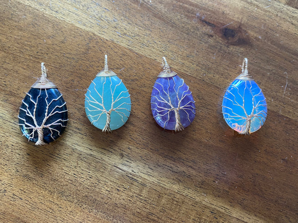 Wire wrap Tree Pendants