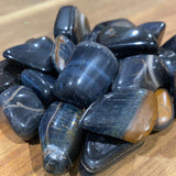 Tigers Eye Tumble Stones Blue