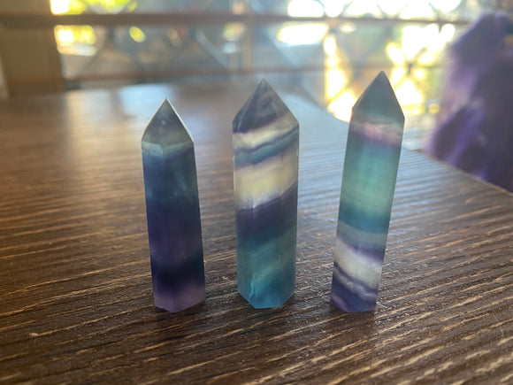 Rainbow Fluorite Points Small