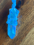 Aqua Aura Macrame Necklaces