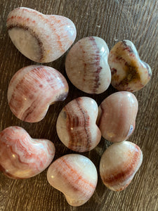 Aztec or Inca Calcite polished Hearts