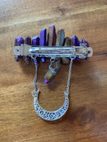 Crystal & Crescent Moon Hair Clips
