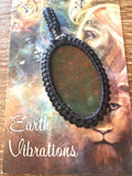 Macrame Pendant Bloodstone